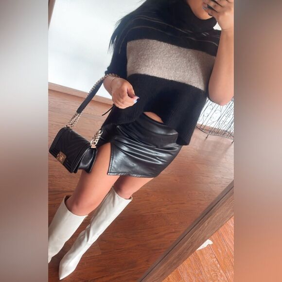 Cashmere color block sweater - Picture 3 of 7